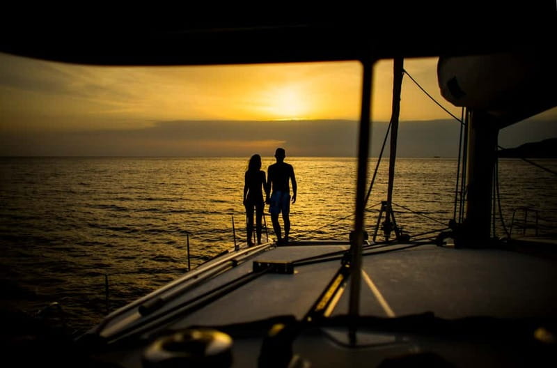 Santorini: Private Catamaran Cruise with BBQ Meal and Drinks - BBQ Lunch on the Sun Deck: Greek Appetizers, Wine, and Dessert