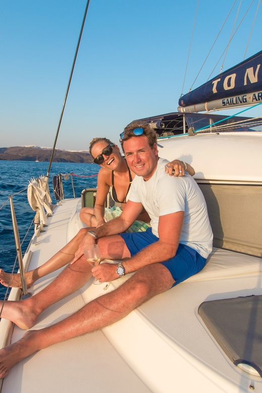 Santorini: Private Catamaran Cruise with Food & Drinks - Getting to Vlychada Marina and Choosing Your Departure