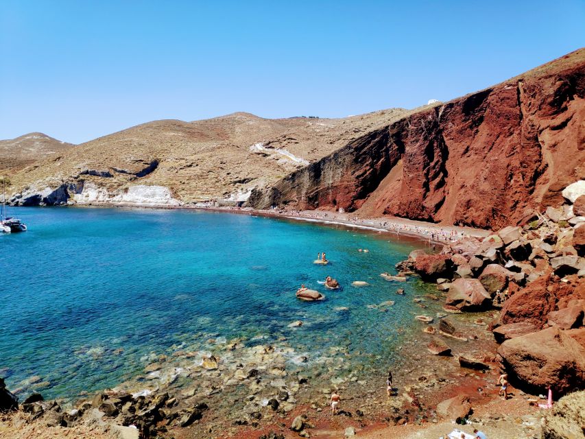 Santorini: Private Full Day Sunset Tour with Dinner - Akrotiri lighthouse and Red Beach photo stops, short but scenic