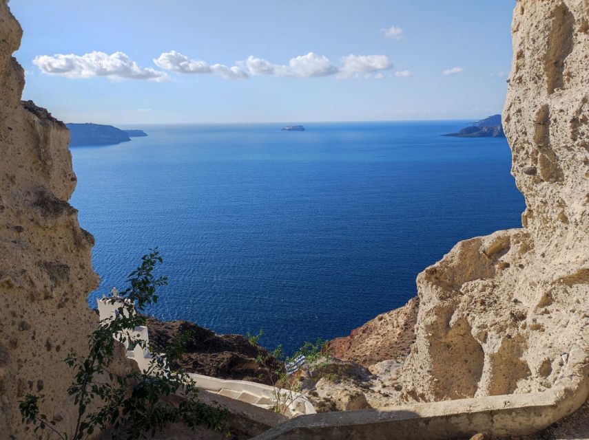 Santorini : Private Half Day - Best of & Wine Tasting Tour - Perissa Black Beach: a calmer 45 minutes by the water (Perissa, 45 minutes)
