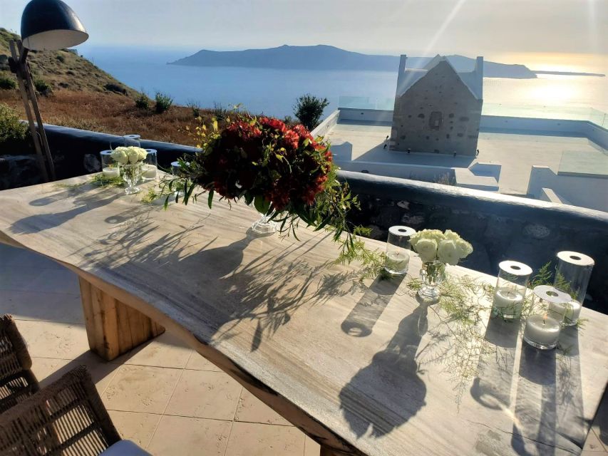 Santorini: Private Romantic Sunset Dinner with Caldera View - Wine and drinks: what is included, what is worth adding