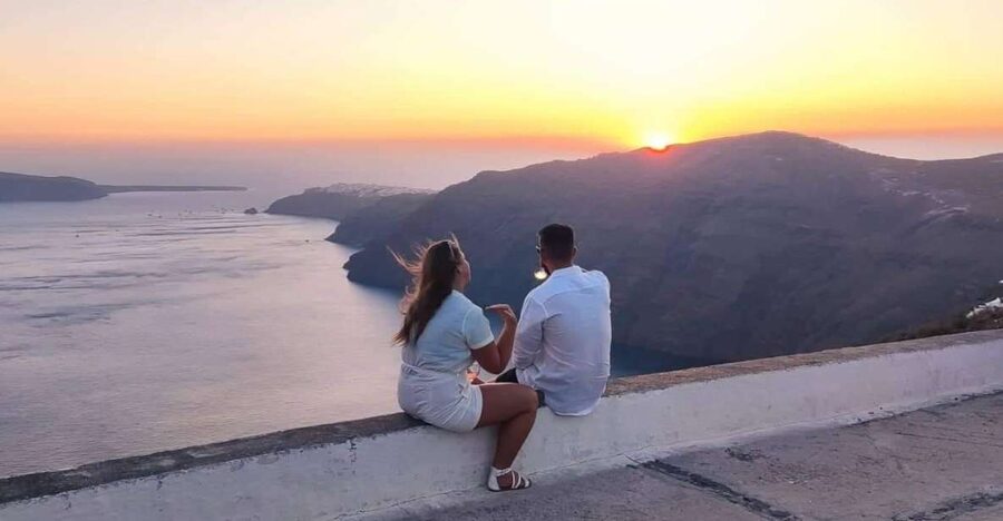 Santorini: Private Sunset Tour with Picnic & Transfer - Profítis Ilías, Santorini, and the Prophet Elias Monastery stop