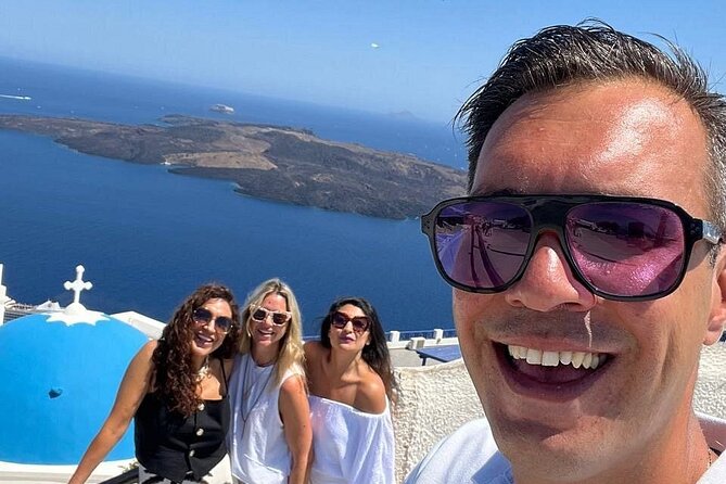 Santorini Private Tailor Made Island Tour with Wine Tasting - Prophet Elias and the Akrotiri Lighthouse: views above the main flow