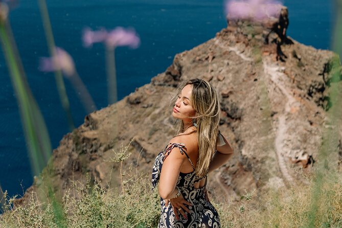Santorini Private Tour and Professional Photoshoot - Stop 1: Firostefani Blue Dome, the warm-up shot