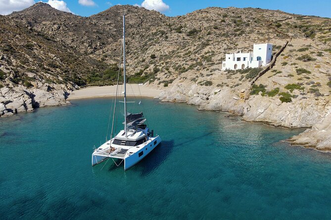 Santorini Private Tour Half-Day Sailing Platinum Catamaran Cruise - Getting to the Catamaran: Vlichada Meet-Up and Optional Pickup