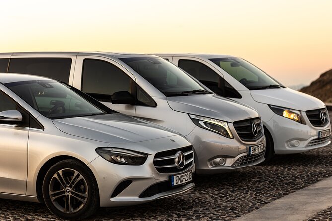 Santorini: Private Transfers To / From The Port Athinios - The Ride Itself: A/C Comfort, Bottled Water, and Driver-Shared Context