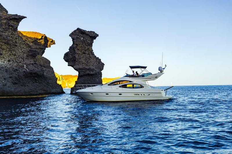Santorini: Private Yacht Experience of Timeless Elegance - Red Beach and White Beach, the quick passes that still pay off
