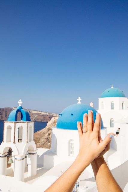 Santorini Proposal: A Luxury Photoshoot for Your Yes! Moment - After the Yes: Engagement-Style Photos Around Santorini