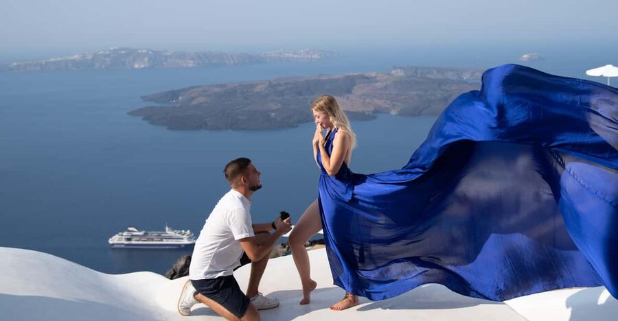 Santorini: Proposal Photoshoot l Private Entry to blue Dome - What is not included, and what you should prep at home