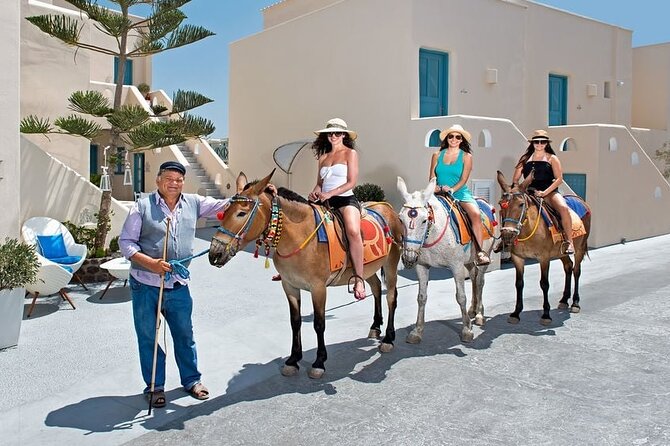 Santorini: Ride a Donkey or a Horse through Volcanic landscapes - Pick-up near Fira: the part people lose time on