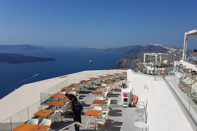 Santorini Round Tour - Getting on board: cable car start, Mercedes comfort, and pickup where you are