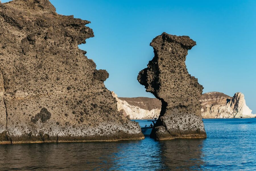 Santorini: Sailing Catamaran Cruise with BBQ and Drinks - Palea Kameni Hot Springs and Volcano View: The Main Event