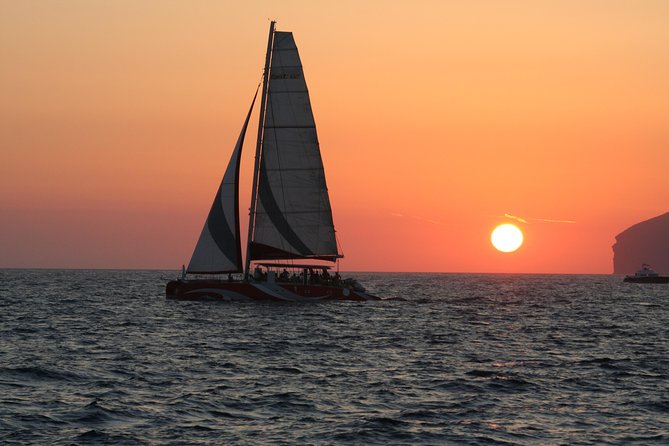 Santorini Sailing Dream Catcher with BBQ Lunch and Drinks - Red Beach and White Beach: the boat-only coastline moment