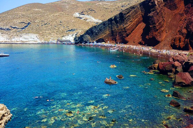 Santorini Shore Excursion in Style- by the Katsipis Family - Red Beach: Volcanic Color, Clear Water, and a Quick Nature Fix