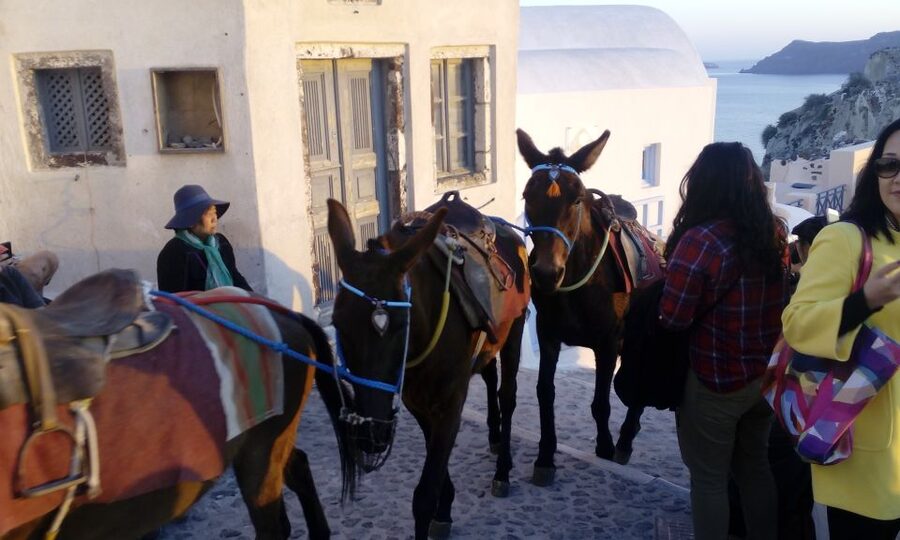 Santorini: Small-Group Highlights Tour of Venetian Castles - Emporio Venetian castle lanes and an old winery wine tasting