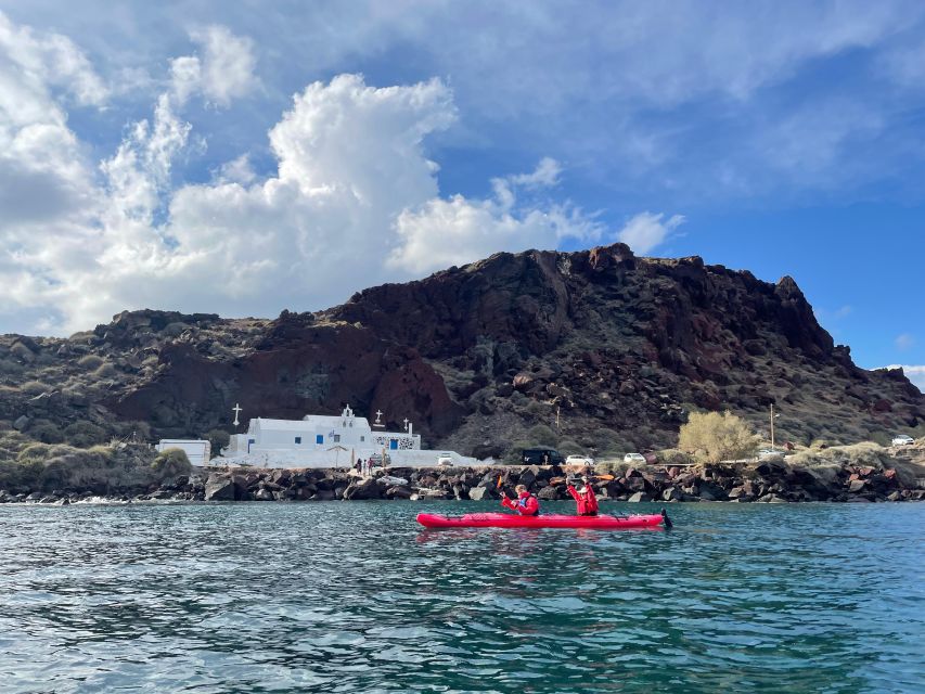 Santorini: South Sea Kayaking Tour with Sea Caves and Picnic - Picnic on White Beach: local flavors that feel like the trip
