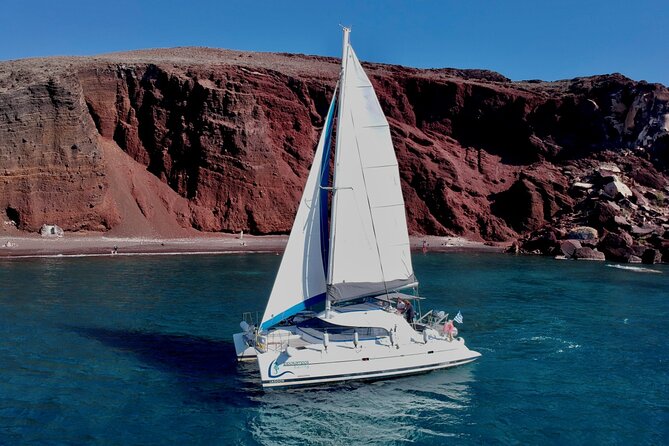 Santorini: Standard Small-Group Catamaran Cruise with Food/Drinks - Entering The Santorini Caldera by Catamaran, Not by Bus
