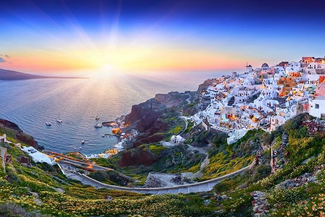 Santorini Sunset Dinner Cruise Including Nea Kameni Visit - Thermal hot springs entry: optional, paid, and worth budgeting
