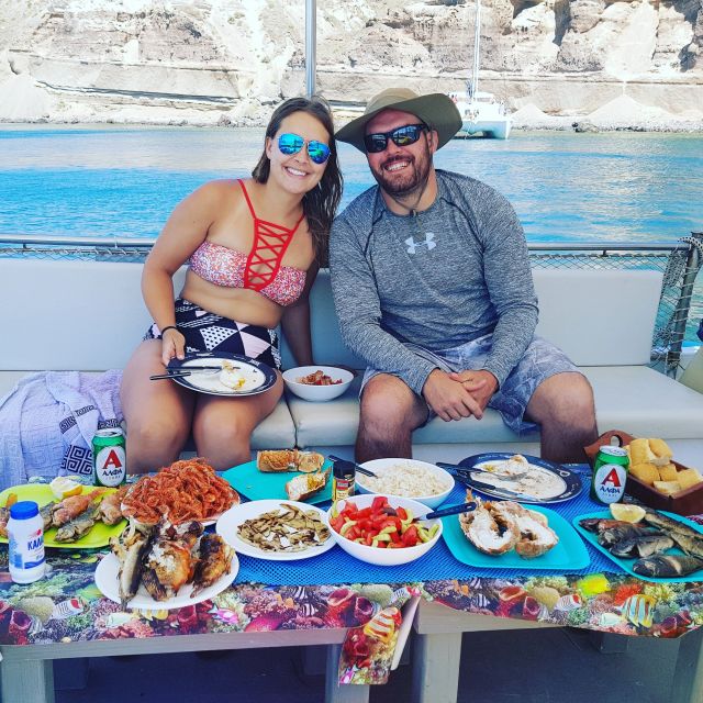Santorini Sunset Fishing Trip with Dinner and Drinks - How the Crew Gets You Fishing, Without Making It Awkward