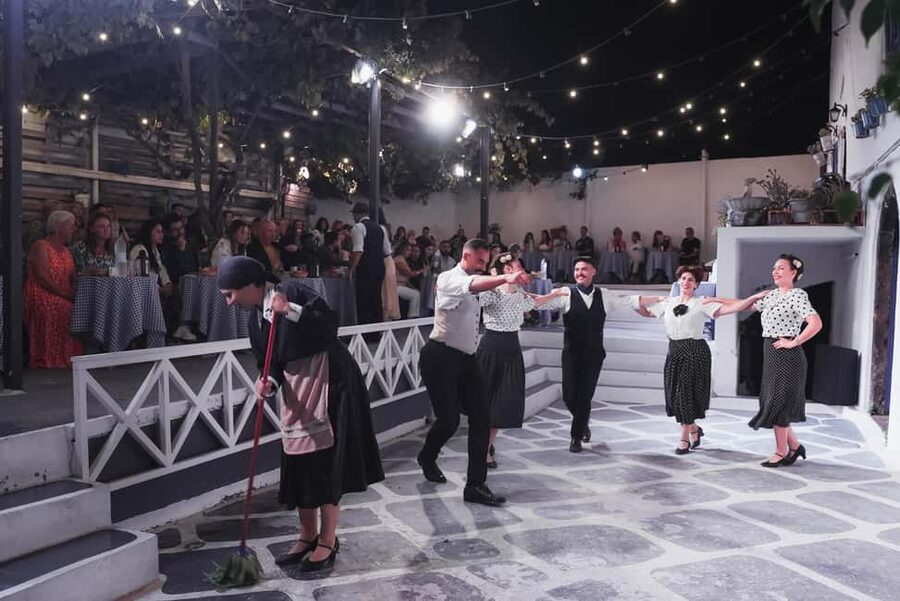Santorini: The Greek Wedding Show - Inside The White Door Theatro, where the wedding starts