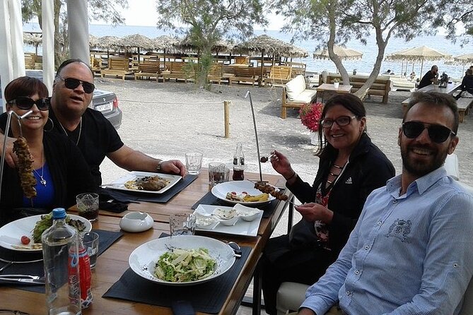 Santorini Ultimate Destinations - Stop 5: Perissa Black Sand Beach for Lunch on Your Terms