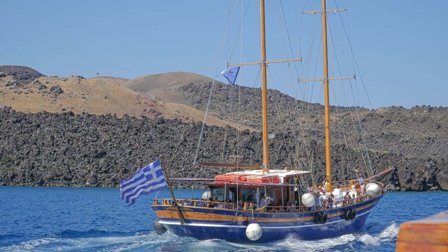Santorini Volcano, Hot Springs Adventure - Nea Kameni stop: the volcano crater walk that makes the day feel real