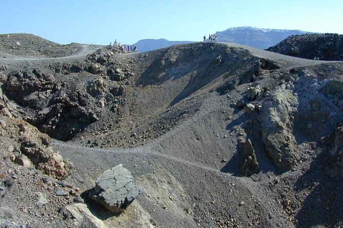 Santorini Volcano Hot Springs - Stop 1: Santorini Volcano Craters and the Brimstone Smell