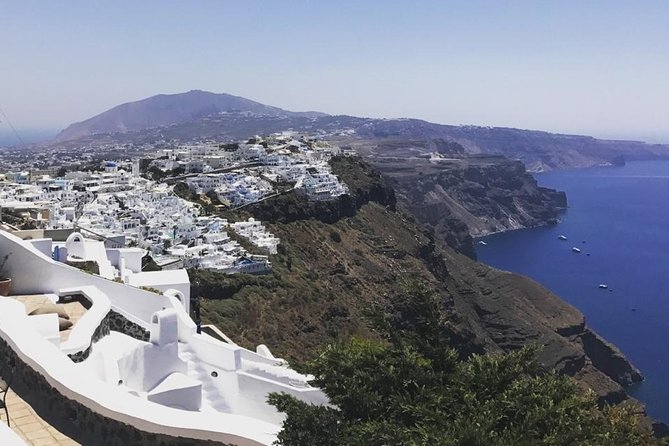Santorini: Walking Tour of Fira - Three Bells of Fira in Firostefani: The Classic Blue-Dome Moment