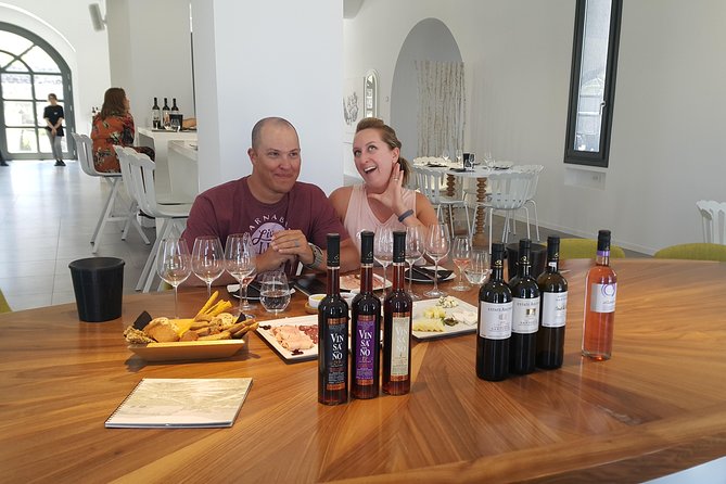 Santorini Wine Tasting & Food Pairing :Taste good life at Santorini - Megalochori and Kouloura Views, Then Gavalas Winery’s Old-School Practices