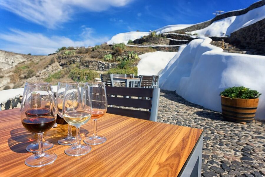 Santorini: Wine Tasting Tour to 3 Wineries with Transfer - Venetsanos Winery: Family-Run Caldera Views and a Big Finale