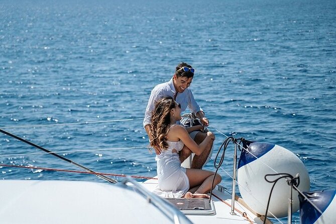 Semi Private Santorini Catamaran Tour - Nea Kameni snorkeling: the best swim time of the day