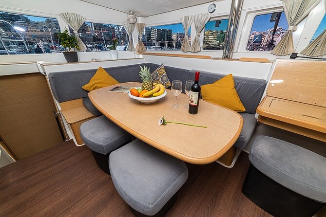 Small Group Santorini Catamaran Cruise with BBQ - White Beach pass-by: why it’s sea-only and worth it
