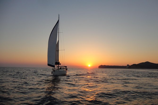 Sunset Caldera Sailing Cruise - Getting on board from Vlychada, with pickup that saves time
