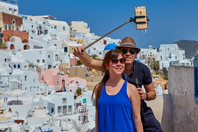 SUV Santorini Highlights Private Tour - Firostefani blue-domed photo stop for volcanic-island vibes