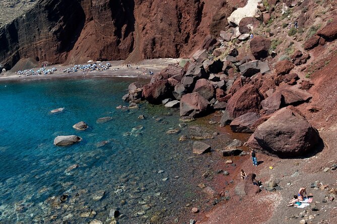The Best of Santorini: 5-Hour Private Guided Tour of the Island - Red Beach and Perissa black sand in one run