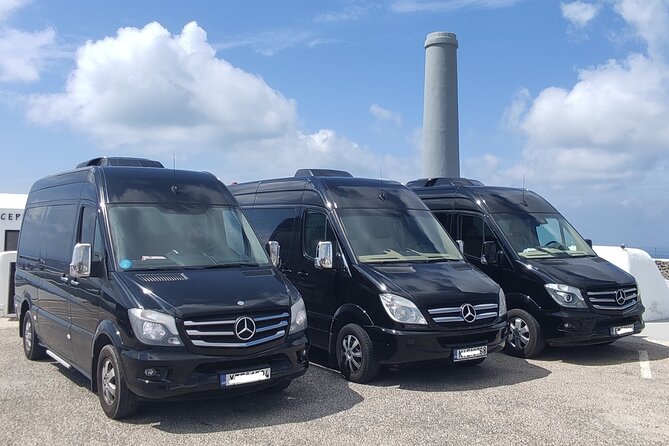 Transportation - Pickup Coverage: Most of Santorini, Not the Cable Car Station