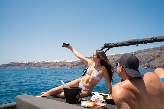 Unique Half-Day Private Motor Boat Cruise in Santorini - Aspronisi: the small White Island moment