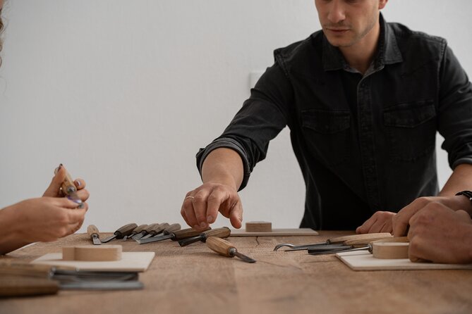 Wood Carving Workshop in Santorini Number 2 - The 2-hour flow: from tool basics to a 3D Ancient Theraic-inspired object